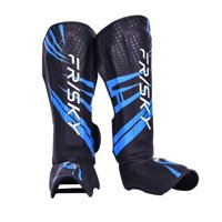 Ioensy - Espinilleras Kickboxing Adultos Espinilleras Empeine Almohadillas Para Deportes Sparring Grappling M Azul Negro