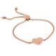 thumbnail image 1 of Pulsera ajustable en forma de corazón de acero inoxidable pulido oro rosa, 1 of 5