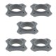 thumbnail image 4 of Rodillo de anillo de protección antivuelco antirresbaladizo de 5 piezas, gris, 4 of 5