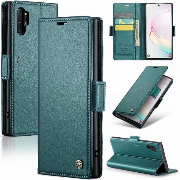 CaseMe tipo cartera Samsung Galaxy Note 10 Plus con cierre magnético, RFID, tarjetero, soporte, carga inalámbrica