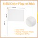 thumbnail image 2 of Uxcell 8x3 pulgadas Bandera en Blanco Blanca 25 Piezas Bandera de Color Sólido en Palo, 2 of 6