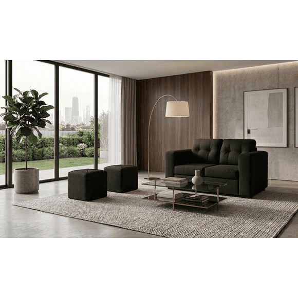 Sofa Venecia 2 Cuerpos 2 Puff
