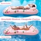 thumbnail image 5 of Flotador inflable para piscina MoKo para adultos, salón de agua, color rosa flamenco, 5 of 8