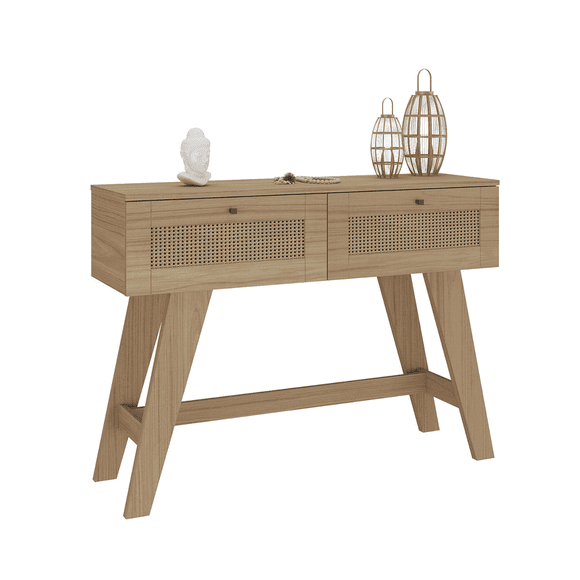 Mesa de Arrimo Rectangular Trama Roble