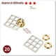 thumbnail image 1 of Classic IQ Metal Brain Teaser Magic Baffling Puzzles Game Toys For Children Adults Funny Gifts, 1 of 5