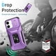 thumbnail image 4 of Funda Armada para iPhone 17 con Tapa Deslizante y Soporte Magnético Giratorio Morado, 4 of 5