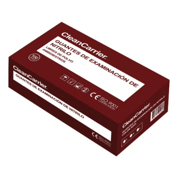 Guantes descartables antideslizantes CleanCarrier Examinación color negro talle L
