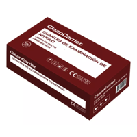 Clancarrier - Guantes Descartables Antideslizantes Cleancarrier Examinación Color Negro Talle L