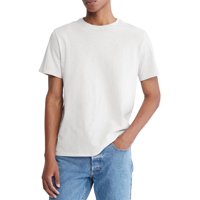 Remera Calvin Klein Para Hombre De Algodón Suave Con Cuello Redondo Gris Claro