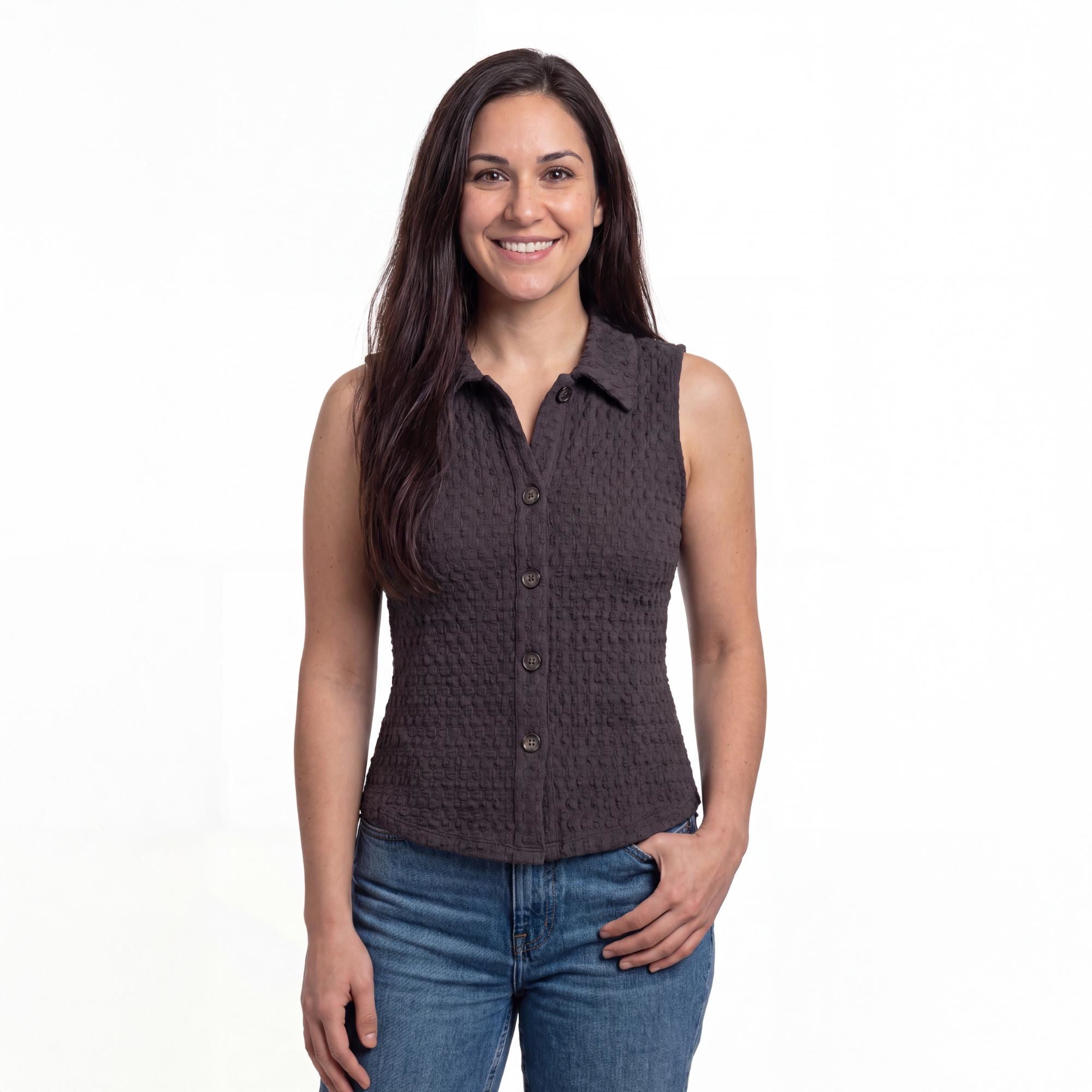 Polera Tejida Mujer Café XS