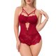 thumbnail image 1 of INSPIRE CHIC Mujer Body de Encaje Floral con Recortes Cruzados Lencería Sin Alambre Escote en V Camisón XL Rojo Vino, 1 of 5