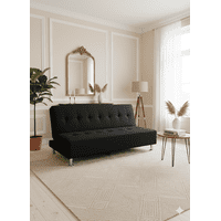 Muebles New - Sofa Cama New Negro Felpa