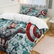 thumbnail image 1 of Captain AmericaCartoon Collection 3-Piece Comforter Set, Personalized Bedding Decor for Kids And Teens Bed Sheets, 1 of 5