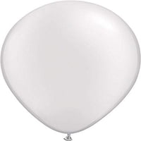 Globos De Látex Qualatex Pearl, 16 Cm, Color Blanco (Paquete De 50)