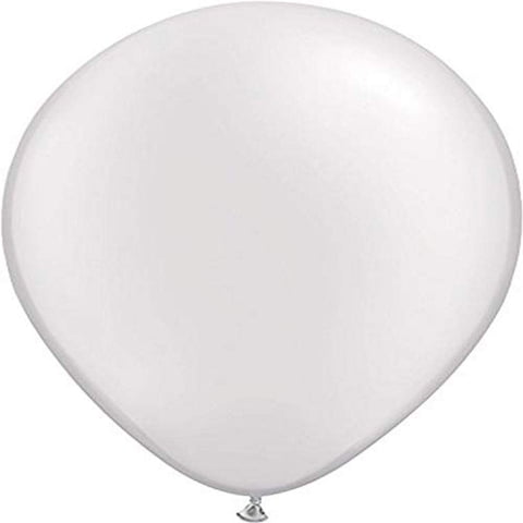 Globos De Látex Qualatex Pearl, 16 Cm, Color Blanco (Paquete De 50)