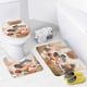 thumbnail image 4 of Hilda-theme 4-Piece Shower Curtain Set with Rugs, Waterproof Bathroom Decor Set Includes Bath Mat, U-Shaped Rug, Toilet Lid Cover and Curtain with Hooks, 4 of 6