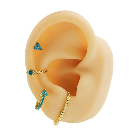 Elbauldejuma - Set Conjunto Huggies Modelo Aquarius Chapados En Oro 18Kl