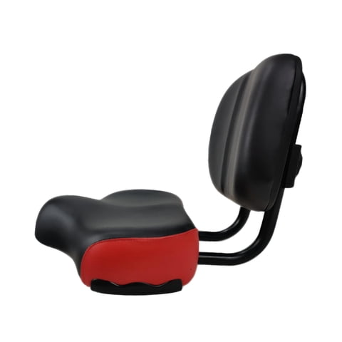 Ioensy - Asiento De Bicicleta Sillín Transpirable Ancho Sillín De Bicicleta Grande Para Ciclismo Mujer Rojo