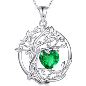 Collar Heshpaws Tree Of Life Birthstone Necklace