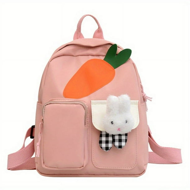 Children's Cute Schoolbags Cartoon Bunny Carrot Schoolbags For Primary School Students Kindergarten Schoolbags