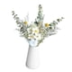thumbnail image 1 of Ramo De Flores Secas, Ramo De Hojas De Eucalipto, Decoración De Mesa Para Fiesta En Casa, Regalo DIY, Violetas Blancas, 1 of 5