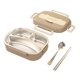 thumbnail image 4 of Bento Box Contenedor De Almuerzo Moderno De Gran Capacidad De 1 Litro Para Picnic, Oficina, Camping, Color Caqui, 4 of 5