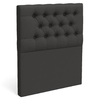 Ethan Desing - Respaldo De Cama 1.5 Plazas Gris Oscuro Capitone