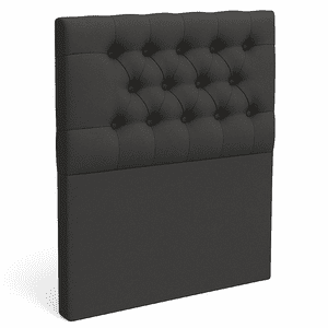 Ethan Desing - Respaldo De Cama 1.5 Plazas Gris Oscuro Capitone