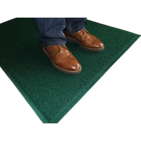 Cruzeirogomas - Limpiapie Alfombra Pvc Rizado Extra Grande 120X180 Cm 12 Mm Verde/Con Terminación