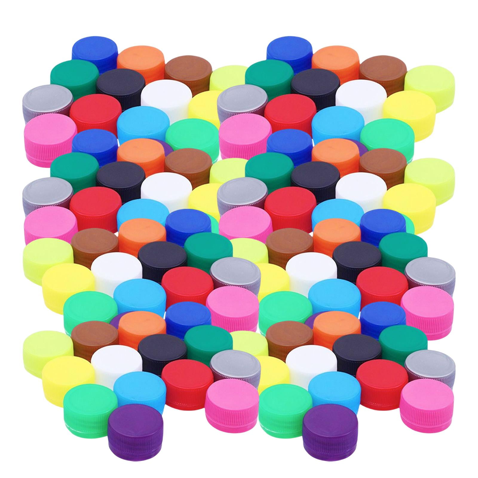 Magideal - 100x Tapas De Botellas De Colores, Juguetes Educativos Para Edades Tempranas, Desarrollo De Inteligencia Para Actividades De Juegos Preescolares,