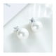 thumbnail image 3 of Aros Perlas Plata Italiana - Blanco, 3 of 4