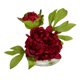 thumbnail image 4 of Flor artificial de peonía casi natural con jarrón de cristal (juego de 3), 4 of 6