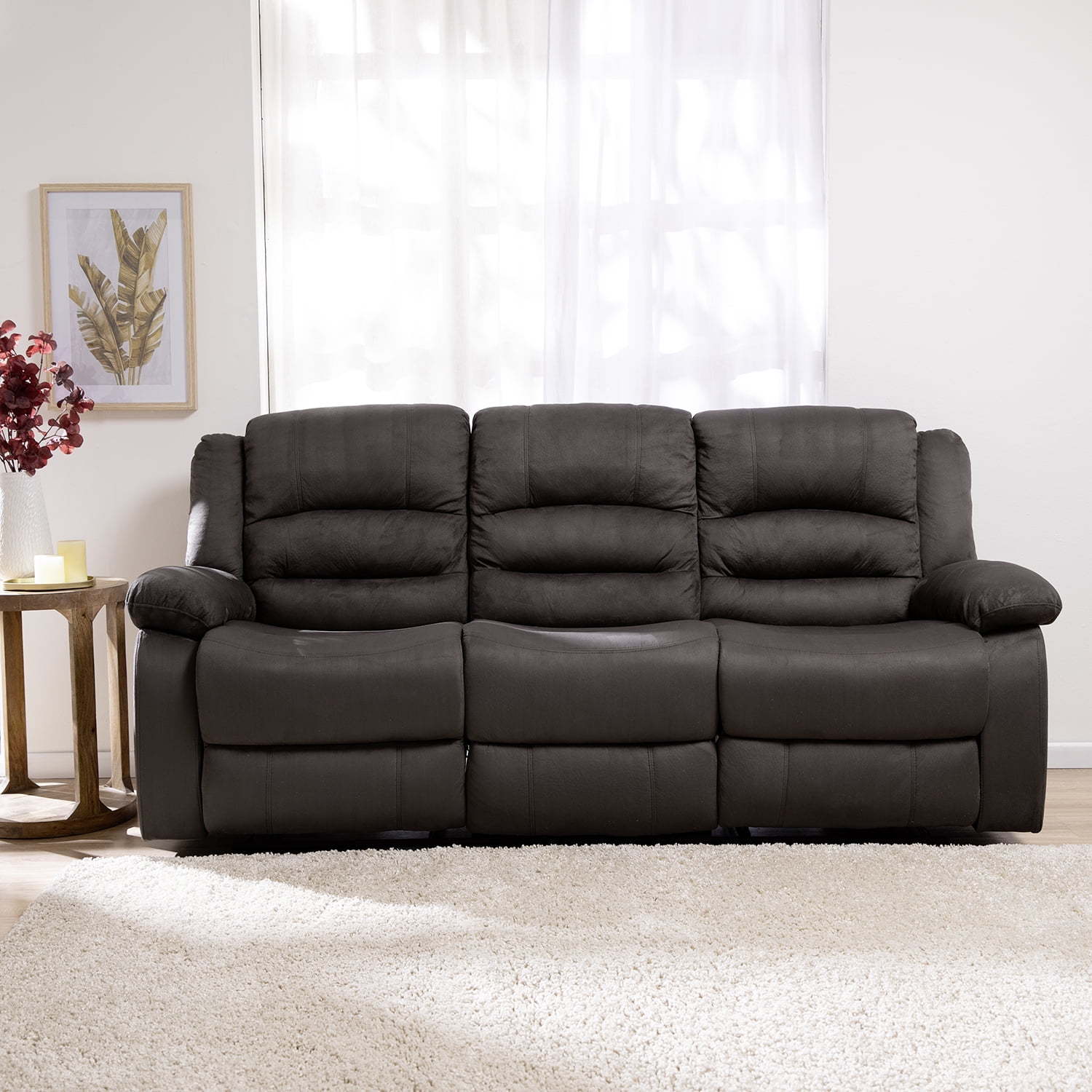 Daniel's - Sofá 3 Cuerpos Reclinable Clásico Martell Gris 98060sgr