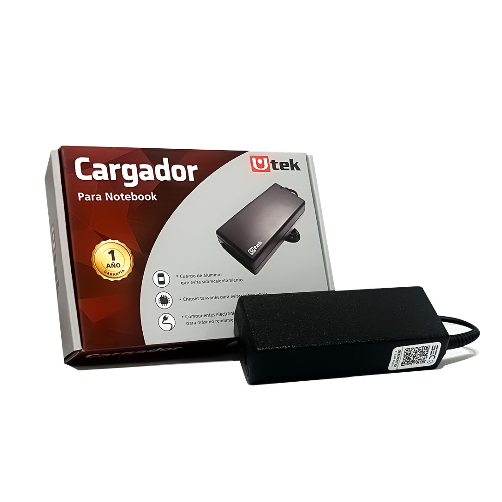Utek - Cargador Compatible Con Notebook Hp 19,5V 4,62A / 4,5X3Mm