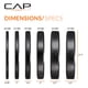 thumbnail image 3 of Set de discos de peso CAP Barbell PRO olímpico de 160 lb, negro, 3 of 5