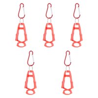 Ioensy - 5X Clip Para Guantes De Exterior Clip Anticaída Para Construcción Al Aire Libre Rojo