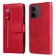 thumbnail image 2 of Funda con Cremallera para Xiaomi Redmi 15C 4G, Carcasa Cartera de Cuero PU con Soporte y Tarjetero, 2 of 5