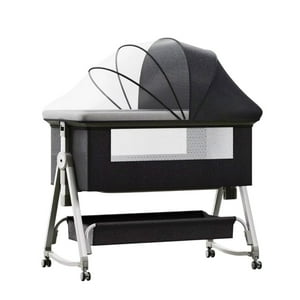 Mundo Online - Cuna Colecho Moises Bebe Mecedora 6 Alturas Safe&Soft Gris Oscuro