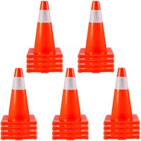 Base De Pvc Traffic Cones Vevor De 18 Pulgadas Con Collares Reflectantes X20