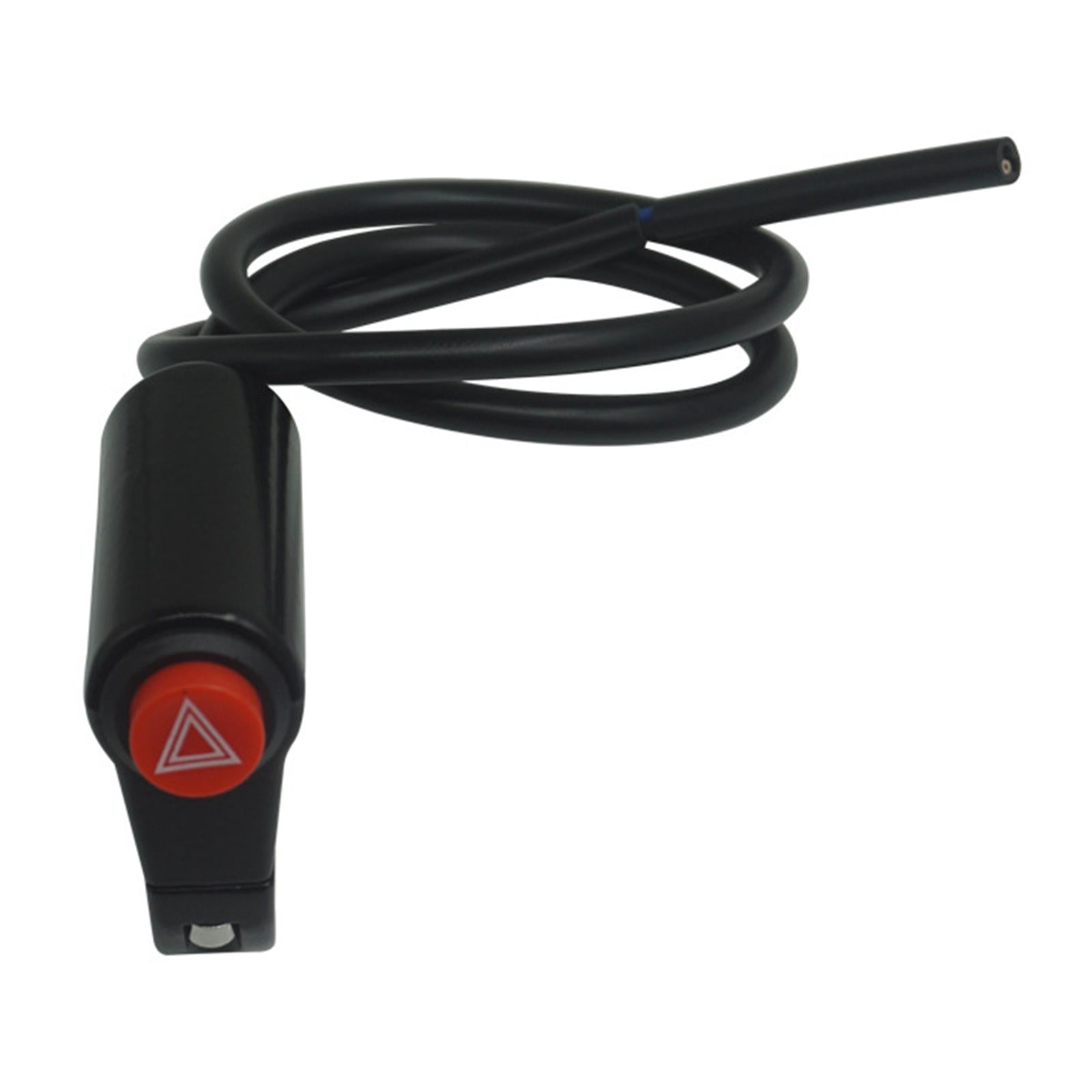 Magideal - Botón De Interruptor De Lámpara De Peligro Para Motocicleta, Interruptor De Lámpara De Advertencia De Doble Flash, Vehículo Universal Para Repuestos De