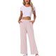 thumbnail image 2 of INSPIRE CHIC Pantalones de Pijama de Algodón para Mujer Suaves y Transpirables para Descansar y Dormir con Bolsillos y Cintura Elástica XL Rayas Rosadas, 2 of 6