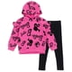 thumbnail image 1 of Set de ropa de Barbie para niñas pequeñas, sudadera con capucha y leggings 5T, color rosa y negro, 1 of 5