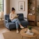 thumbnail image 2 of Sofa Cama Extendible Azul Linen, 2 of 2