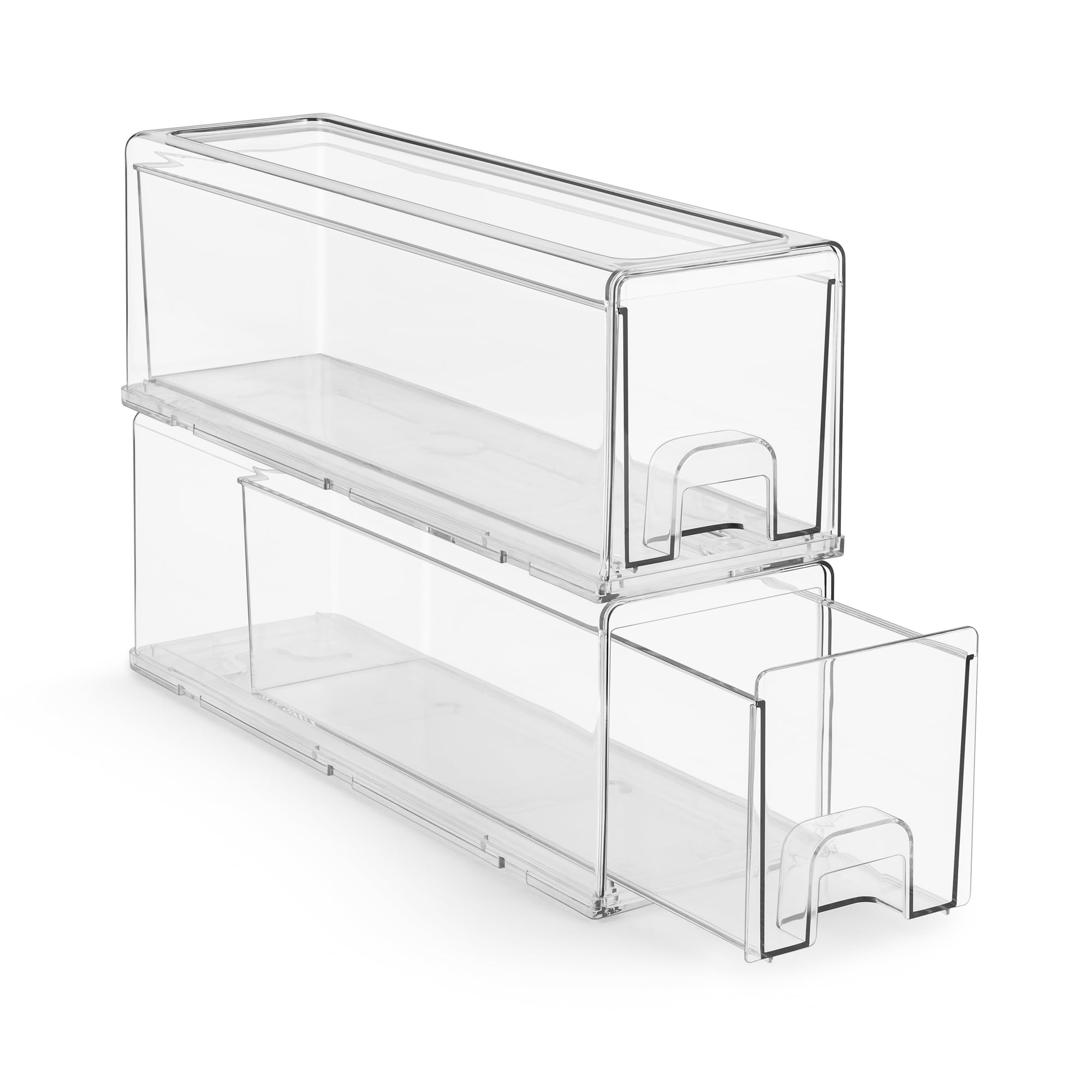 Organizador Storage Drawers Sorbus, Pequeño, Transparente, De Plástico, Paquete De 2