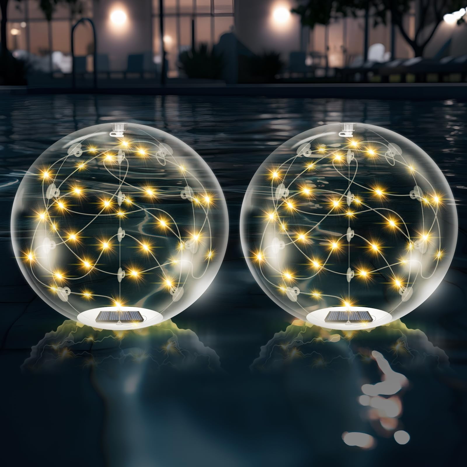 Luces Solares Flotantes Afzdby 36 Cm Blanco Cálido Ip68