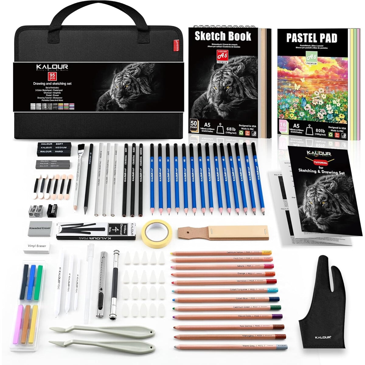 Set De Dibujo Kalour 95 Piezas Kit Artístico Multicolor