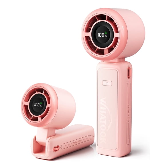 Ventilador de mano WHATOOK 12 h recargable por USB - Rosa
