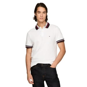 Polo Tommy Hilfiger Con Cuello Bicolor Para Hombre