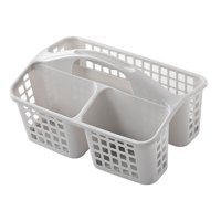 Magideal - Organizador De Baño Con Asa Y Compartimentos Para Almacenamiento De Artículos De Limpieza , Gris