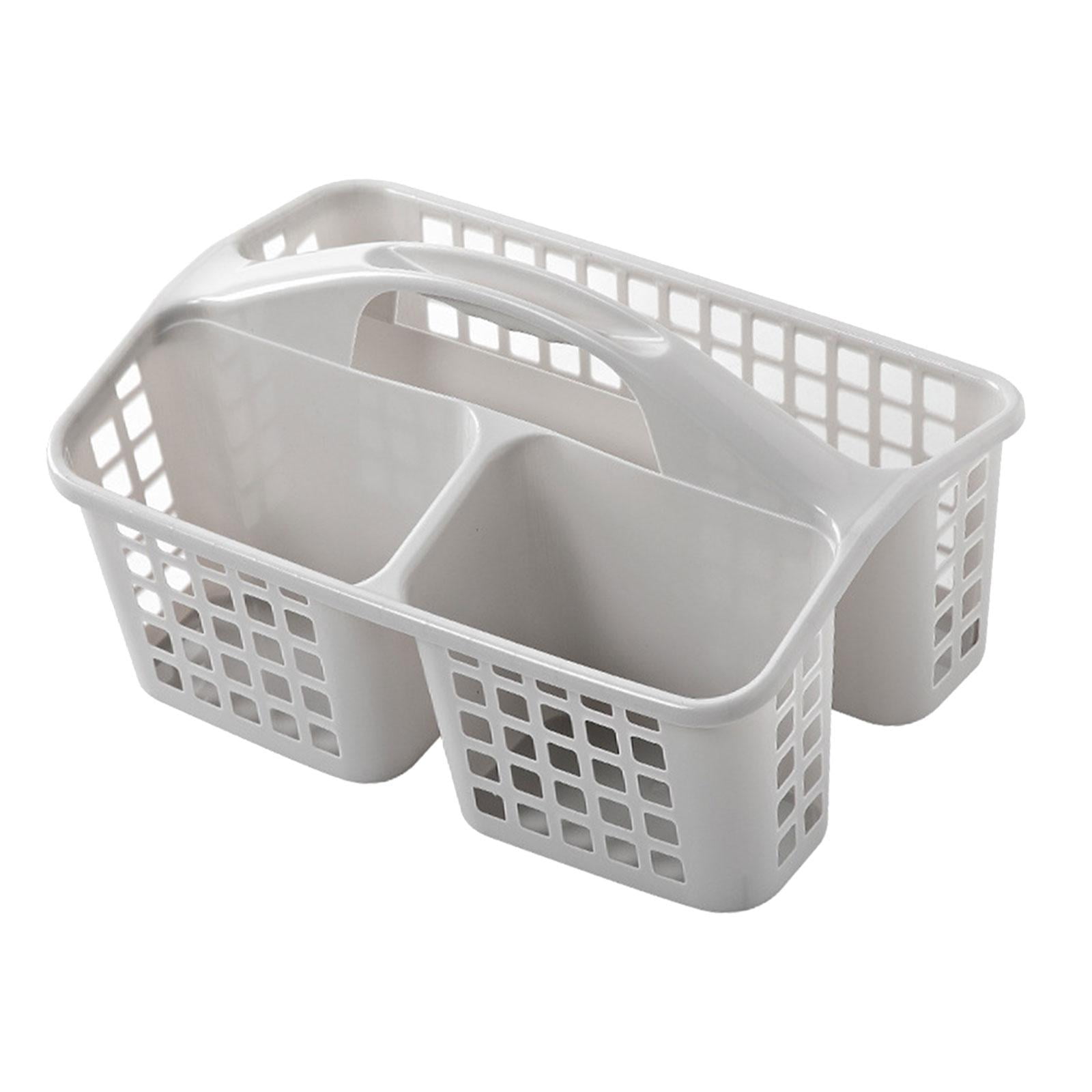 Magideal - Organizador De Baño Con Asa Y Compartimentos Para Almacenamiento De Artículos De Limpieza , Gris